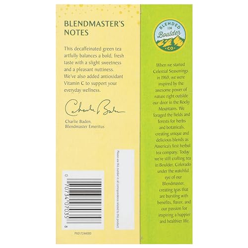 Product image of Celestial Seasonings Green Tea Decaffeinated 20 Tea Bags Pack of 6