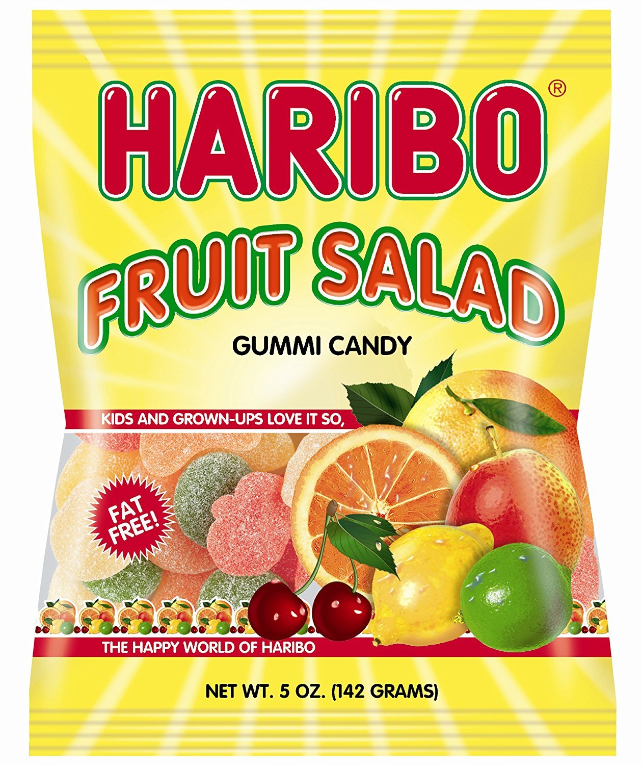 Product image of HARIBO Gummi Candy Fruit Salad Bag 5 oz 5 oz Pack of 12