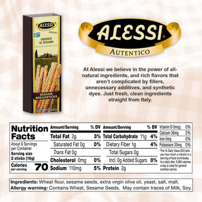 Product image of Alessi Sesame Breadsticks Boxes 4.4 oz 4.4 oz Pack of 12