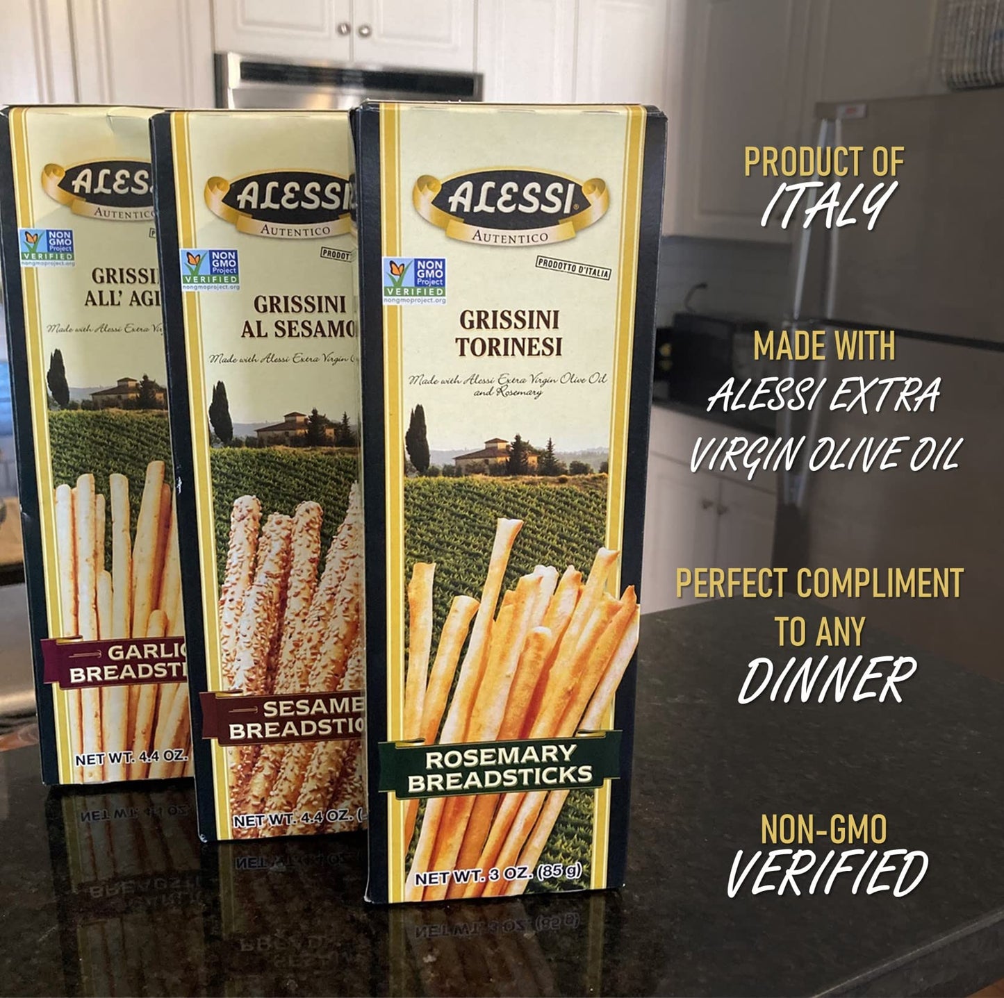 Product image of Alessi Sesame Breadsticks Boxes 4.4 oz 4.4 oz Pack of 12