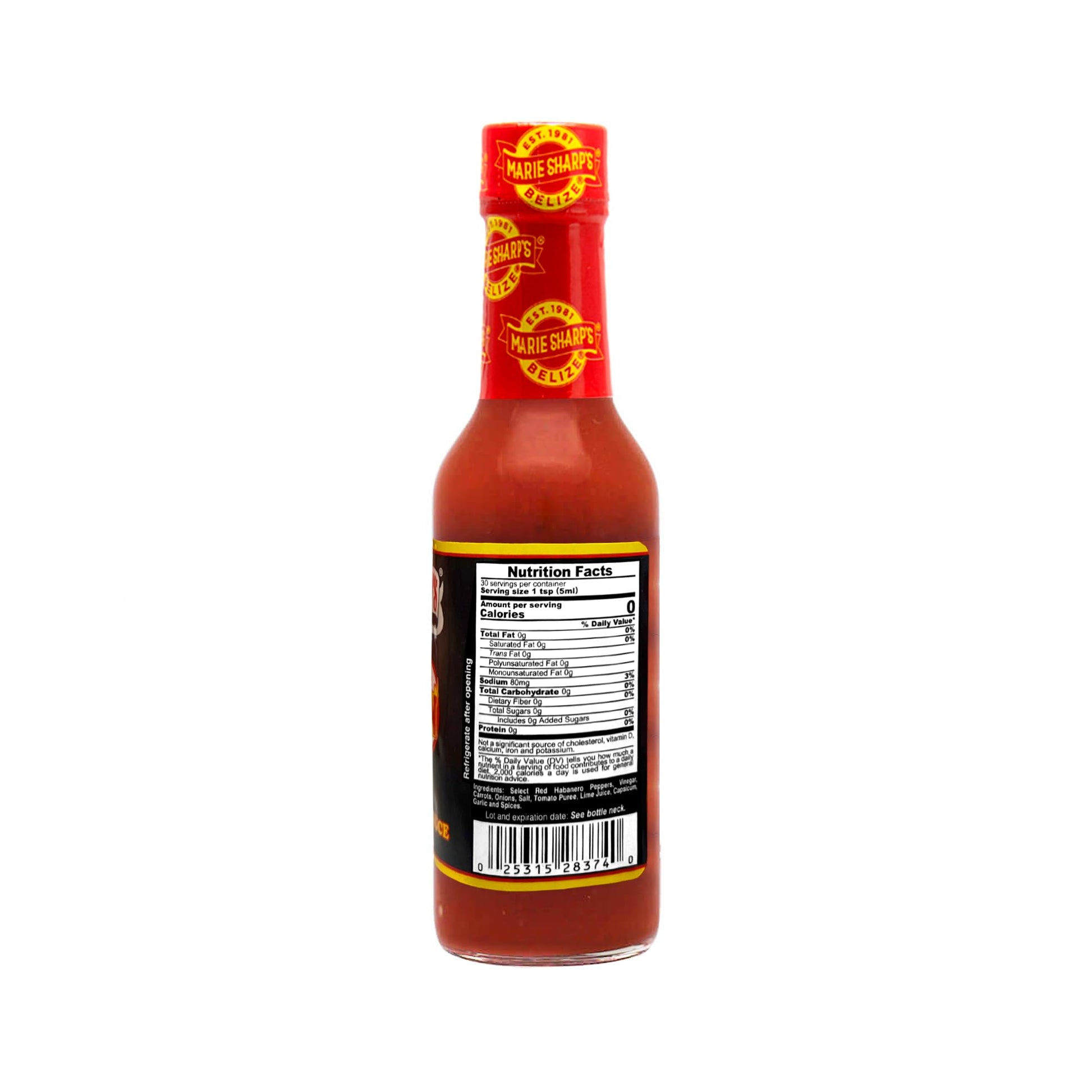 Product image of Marie Sharp's Habanero Pepper Sauce Extra Hot Belizean Heat All-Natural No Artificial Preservatives 5 oz 5