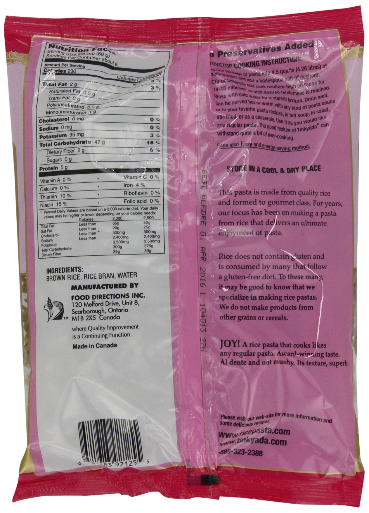 Product image of Tinkyada Brown Rice Pasta Spirals 16 oz 16 oz Pack of 12