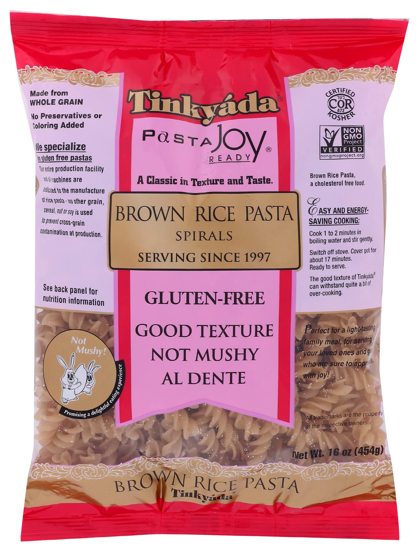 Product image of Tinkyada Brown Rice Pasta Spirals 16 oz 16 oz Pack of 12