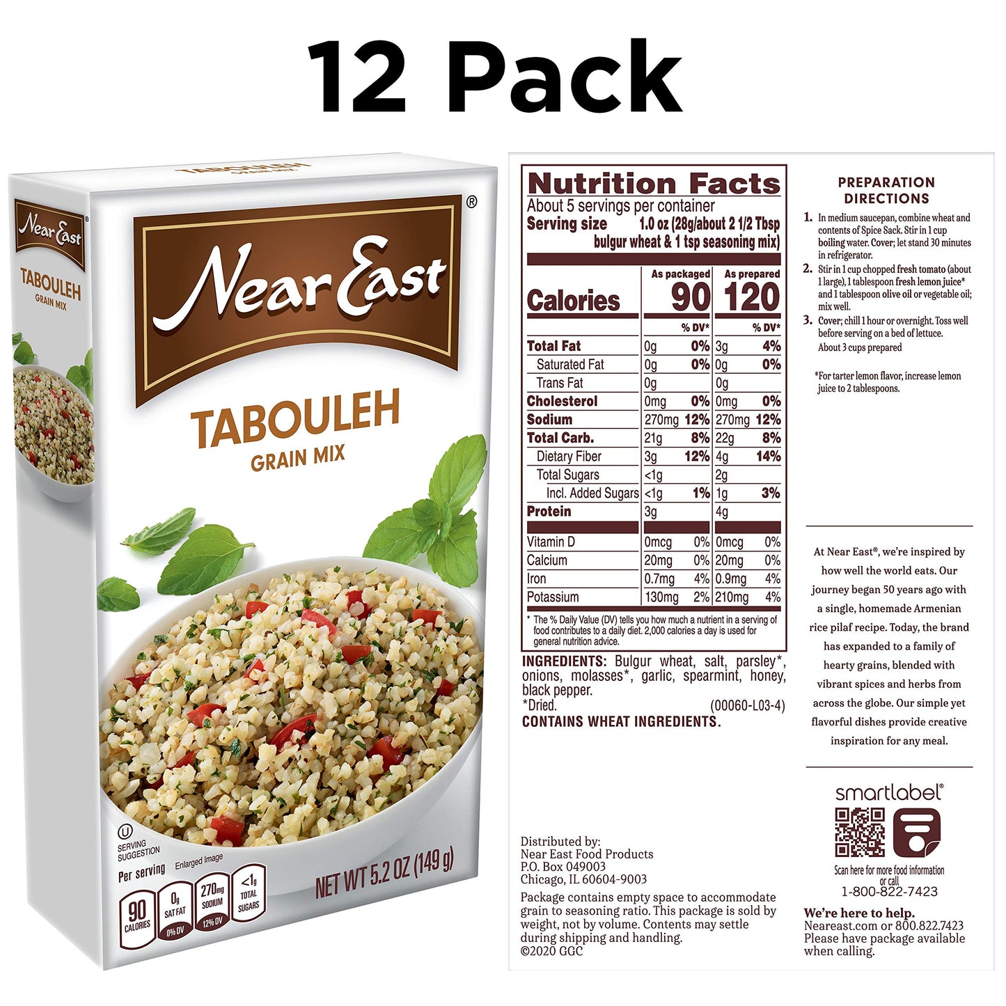Product image of Quaker Near East Tabouleh Whole Grain Salad Mix Boxes 5.25 oz 5.25 oz Pack of 12