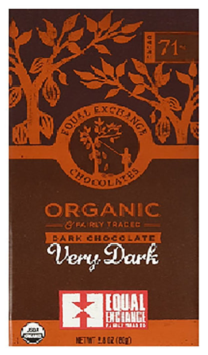 Product image of Equal Exchange Organic Very Dark Chocolate Bars 2.8 oz 2.8 oz Pack of 12