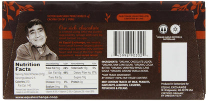 Product image of Equal Exchange Organic Very Dark Chocolate Bars 2.8 oz 2.8 oz Pack of 12