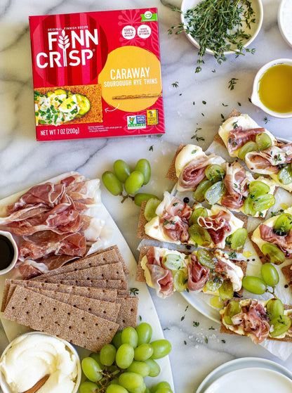 Product image of Finn Crisp Caraway Sourdough Rye Thins Caraway Crispbread Boxes 7 oz 7 oz Pack of 9