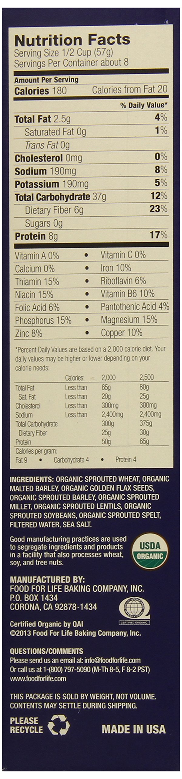 Product image of Food For Life Ezekiel 4:9 Organic Sprouted Grain Cereal Golden Flax 16-oz Boxes Pack of 6