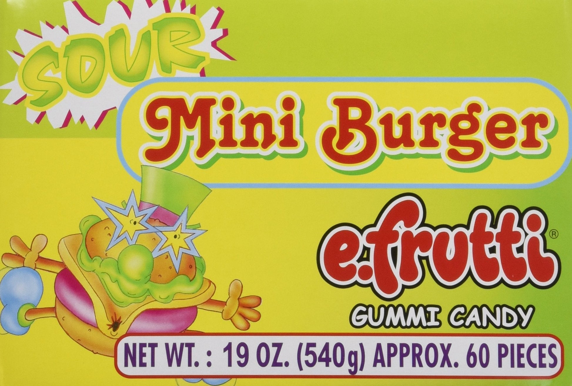 Product image of E.Frutti Sour Gummy Burger Mini Gummi Hamburger 60 pieces