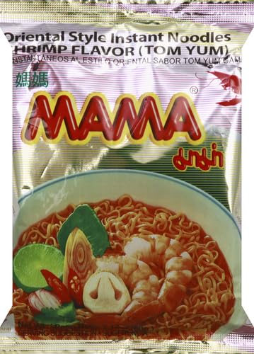 Product image of MAMA Shrimp Tom Yum Instant Noodles Hot and Spicy Thai Flavors No Trans Fat 2.12 oz 2.12 oz Pack of 30