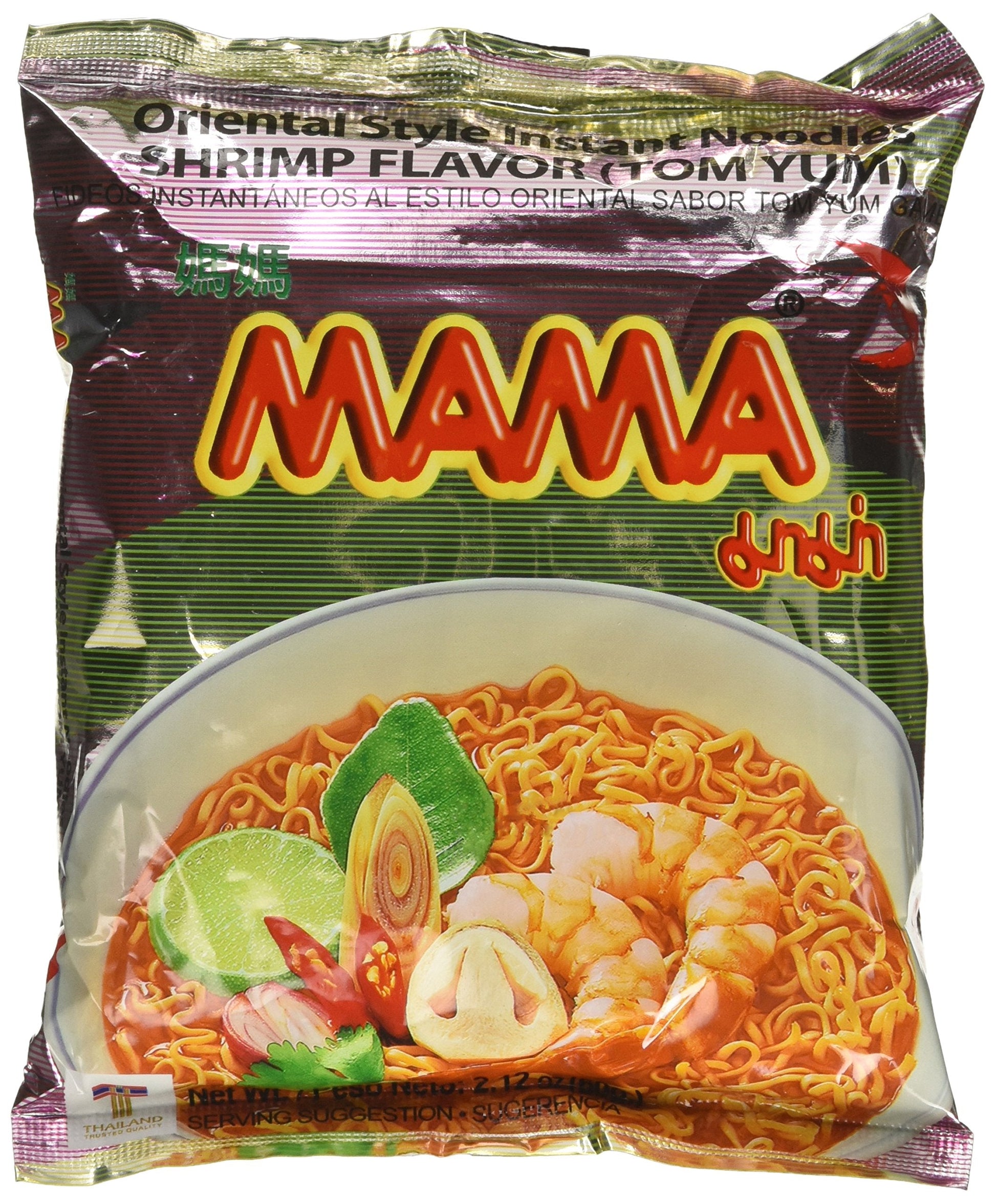 Product image of MAMA Shrimp Tom Yum Instant Noodles Hot and Spicy Thai Flavors No Trans Fat 2.12 oz 2.12 oz Pack of 30