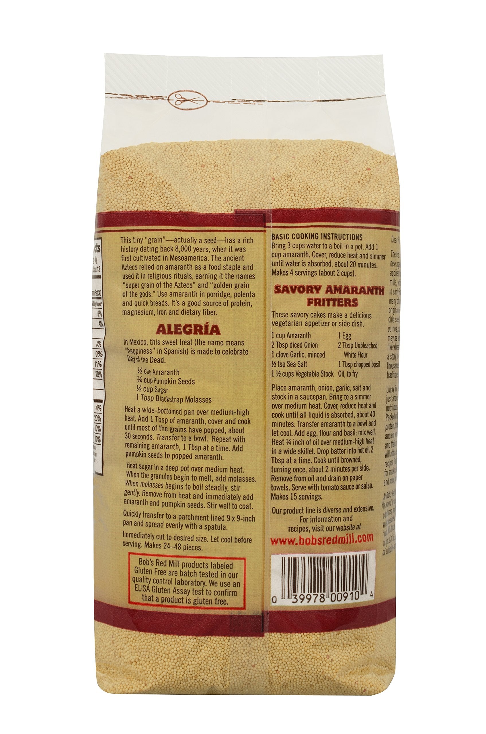 Product image of Bob's Red Mill Organic Whole Grain Amaranth 24 oz 24 oz Pack of 4
