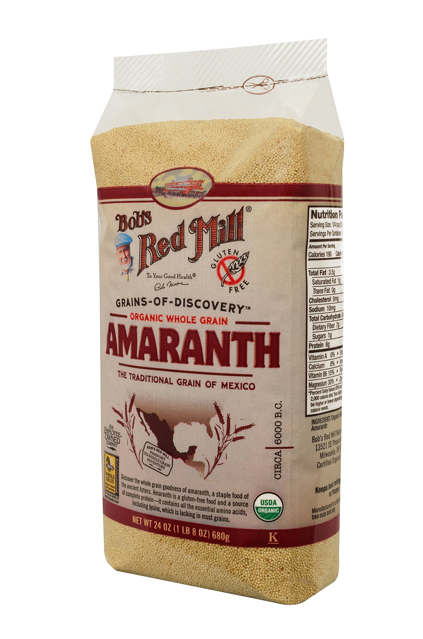 Product image of Bob's Red Mill Organic Whole Grain Amaranth 24 oz 24 oz Pack of 4