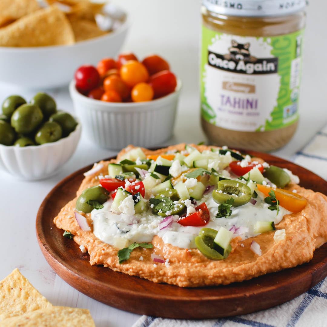 Product image of Once Again Organic Tahini Single Ingredient Vegan Non-GMO Kosher Gluten Free Pure Sesame Seeds Glass Jar 16