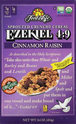 Product image of Food for Life Ezekiel 4:9 Organic Sprouted Grain Cereal Cinnamon Raisin 16 oz 16 oz