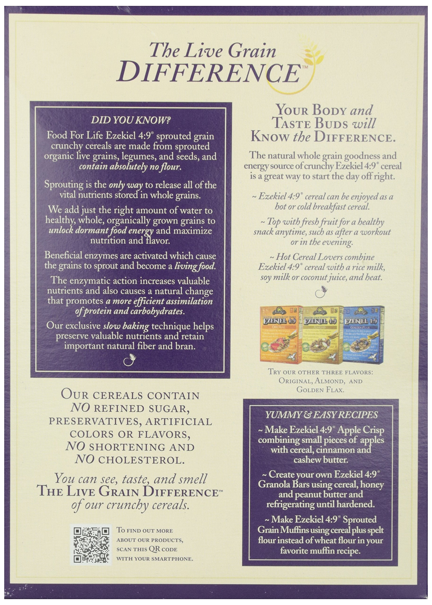 Product image of Food for Life Ezekiel 4:9 Organic Sprouted Grain Cereal Cinnamon Raisin 16 oz 16 oz