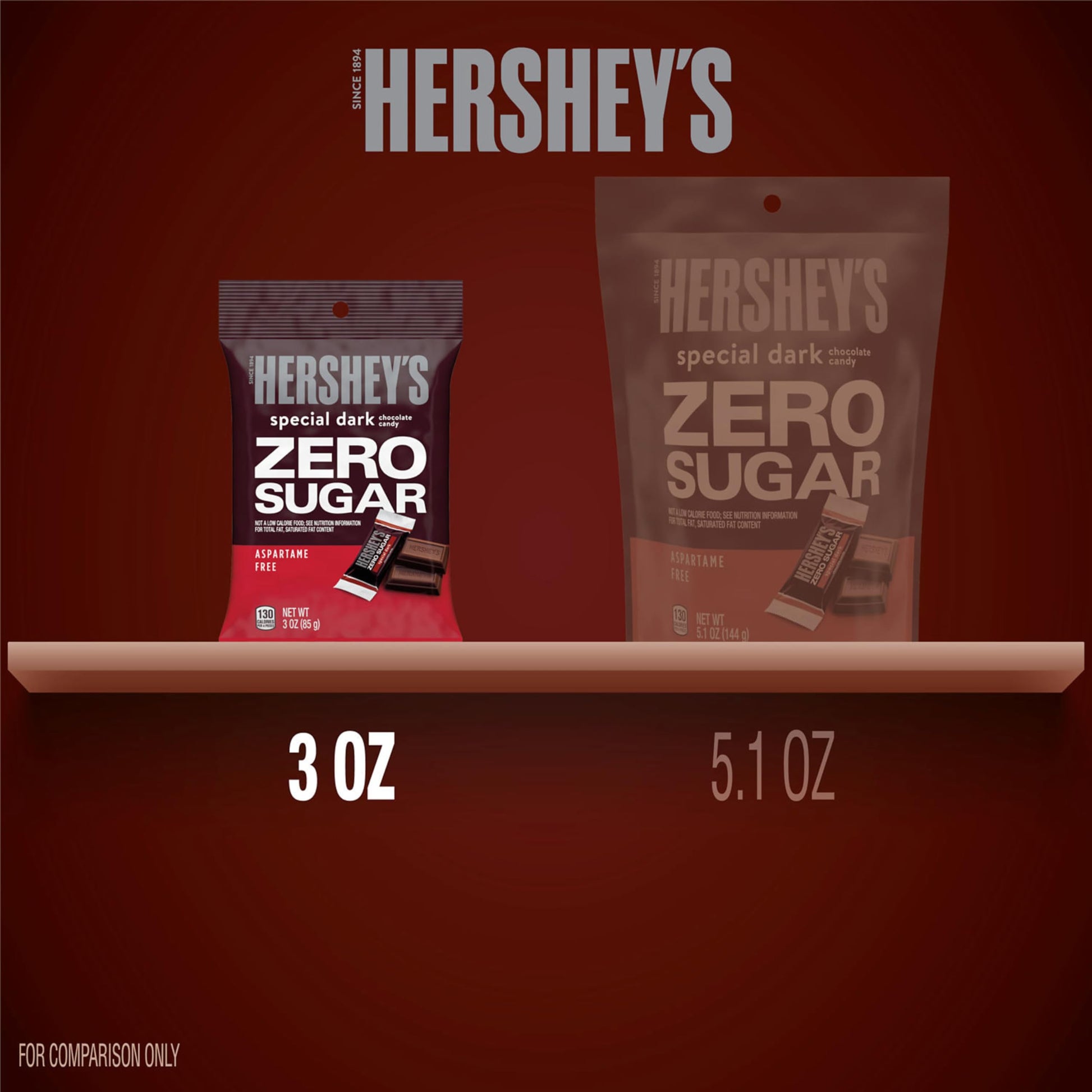 Product image of HERSHEY'S SPECIAL DARK Zero Sugar Chocolate Candy Bag 3 oz 3 oz
