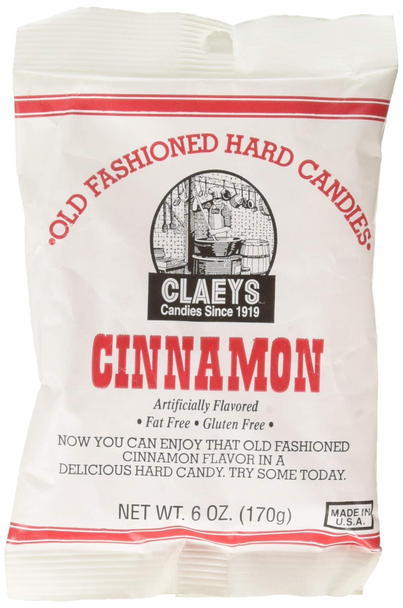 Product image of Claeys Old Fashioned Cinnamon Candy 6 oz Bags 6 oz Pack of 12