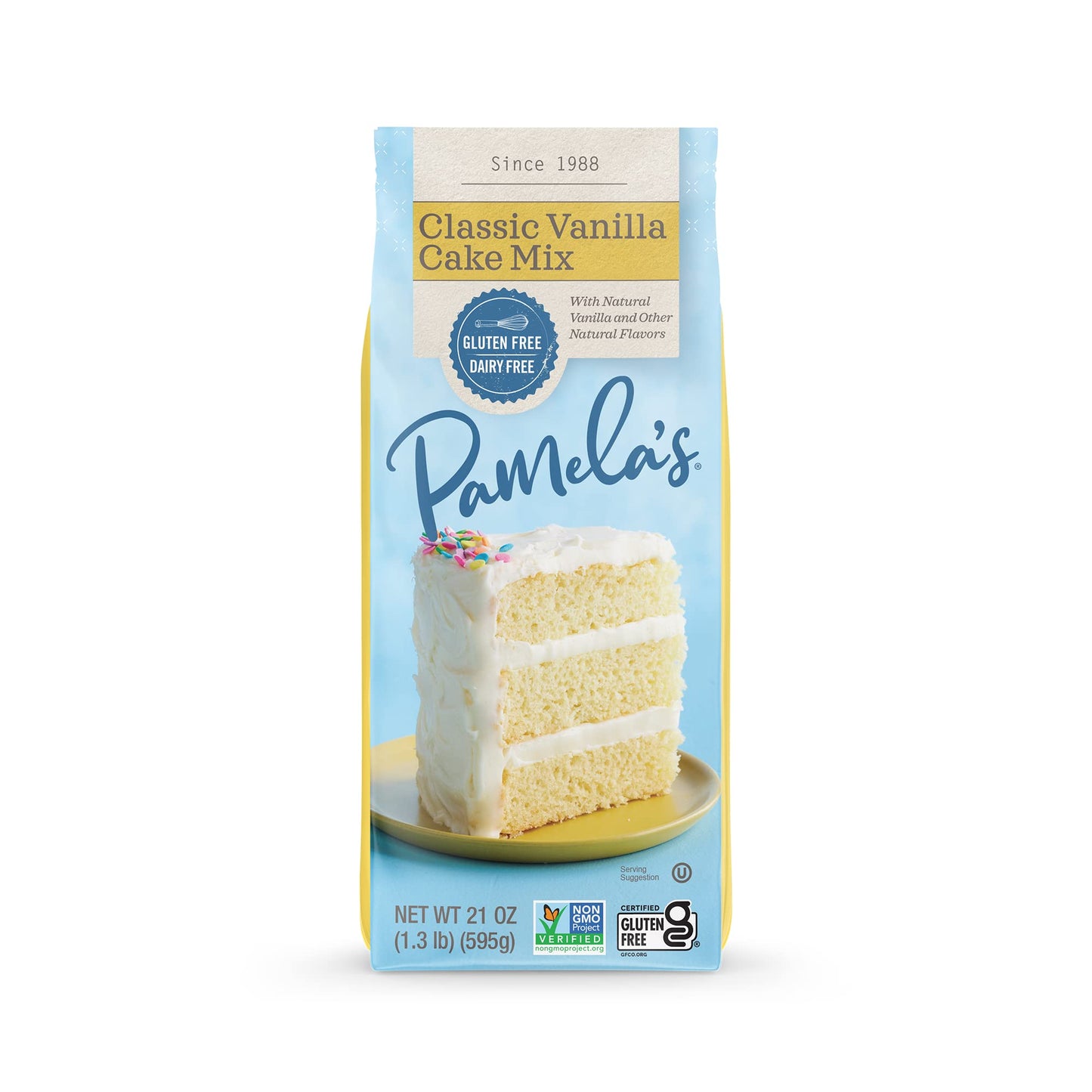Product image of Pamela's Products Gluten Free Cake Mix Classic Vanilla 21 oz Bags 21 oz Pack of 6