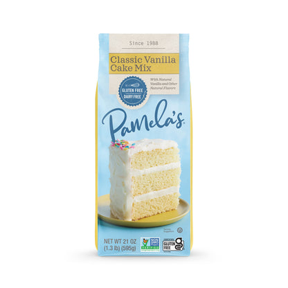 Product image of Pamela's Products Gluten Free Cake Mix Classic Vanilla 21 oz Bags 21 oz Pack of 6