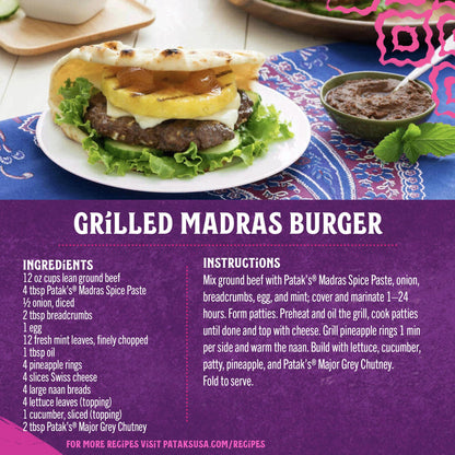 Product image of Patak's Major Grey Chutney Sweet and Mild Mango Chutney Ginger and Aromatic Spices Non-GMO Vegan and