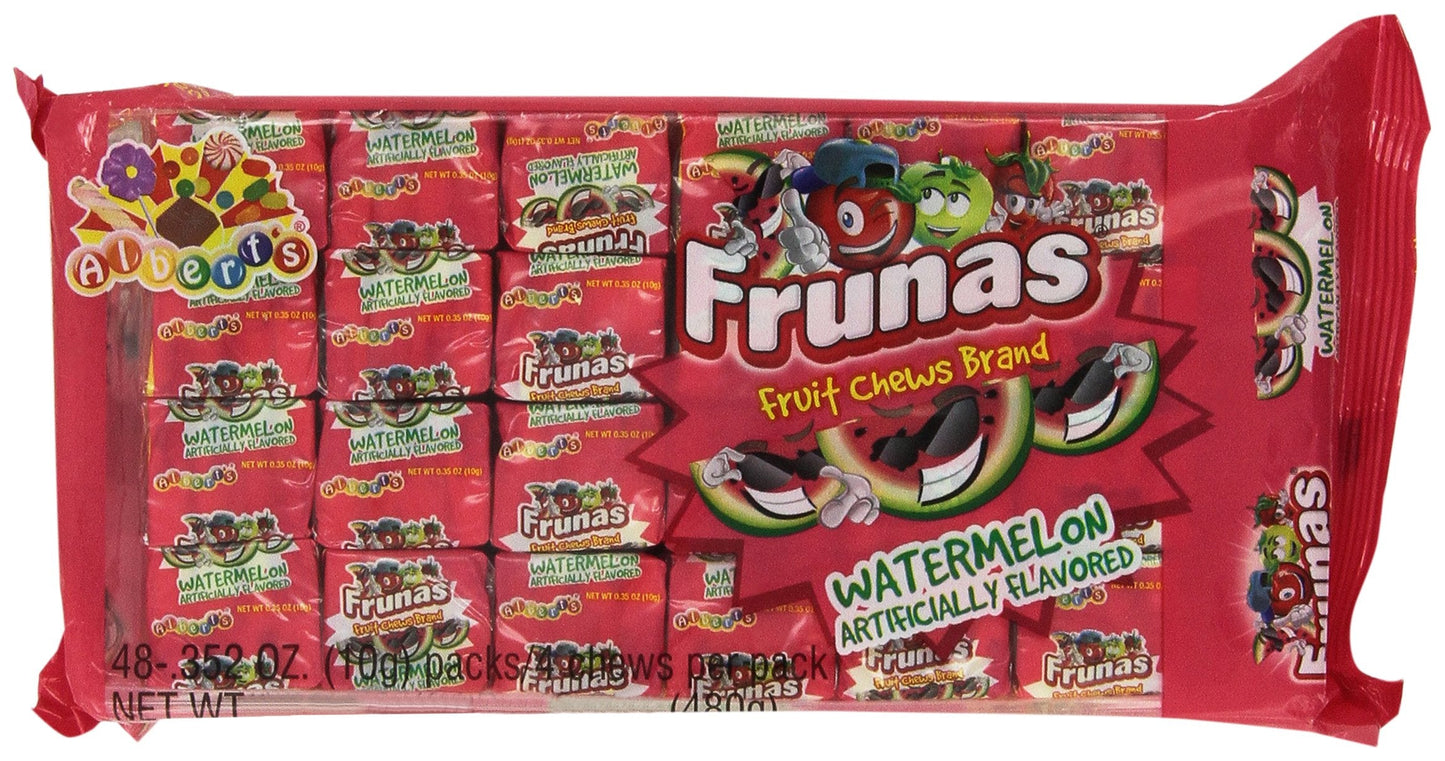 Product image of Frunas Fruit Chews Watermelon Flavor Pack of 48