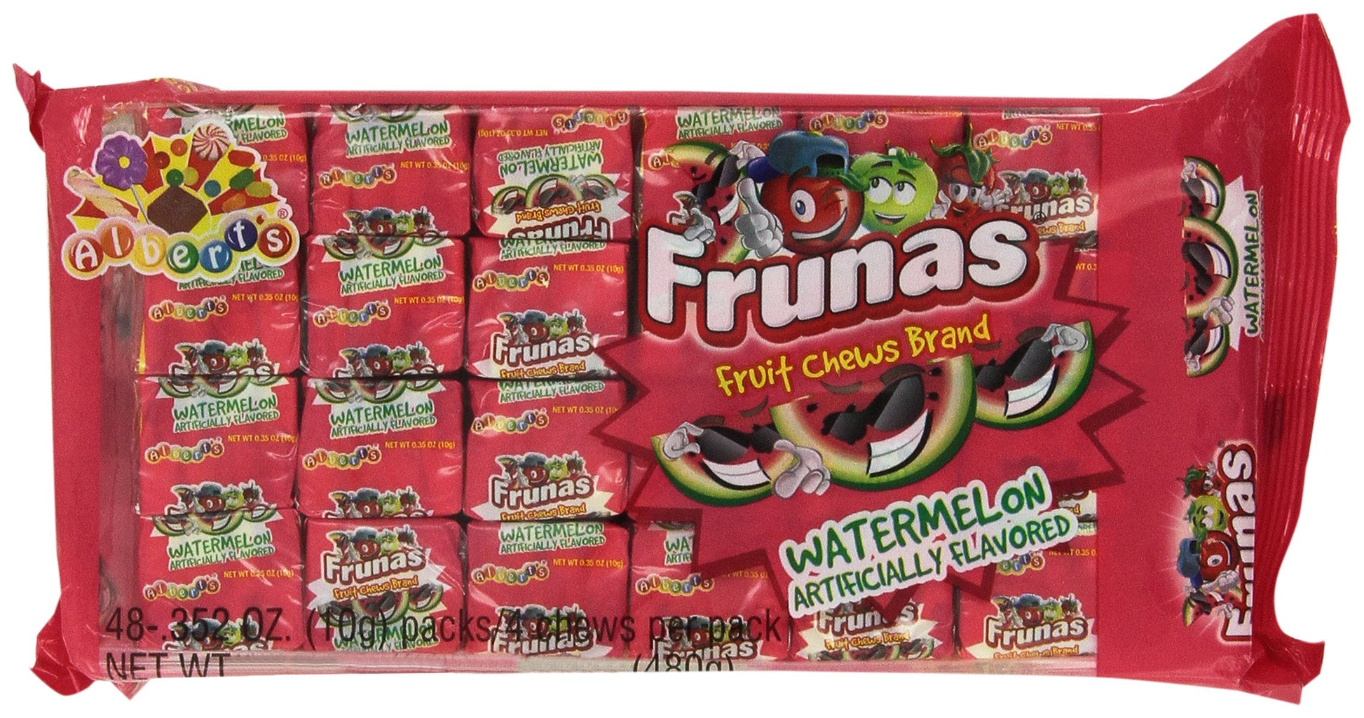 Product image of Frunas Fruit Chews Watermelon Flavor Pack of 48