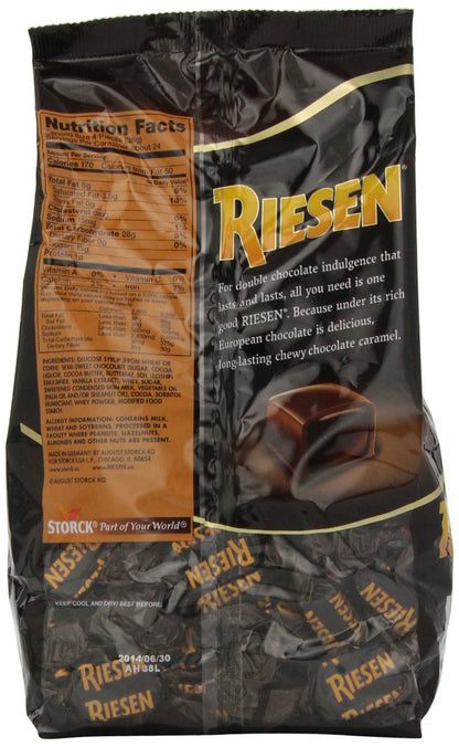 Product image of Riesen Chewy Dark Chocolate Caramel Candy Bags Individually Wrapped 30 oz 30 oz Pack of 3