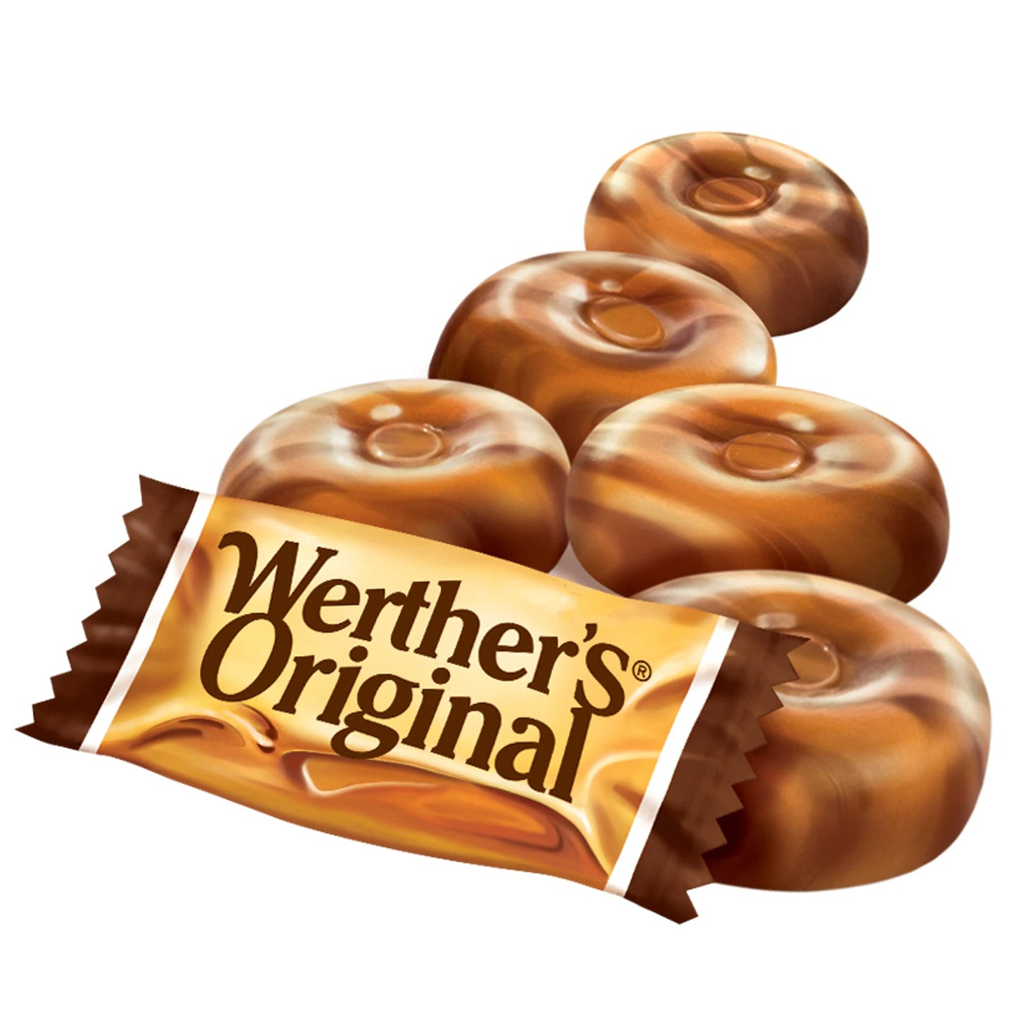 Product image of Werther's Original Hard Caramel Coffee Candy Bags 5.5 oz 5.5 oz Pack of 12