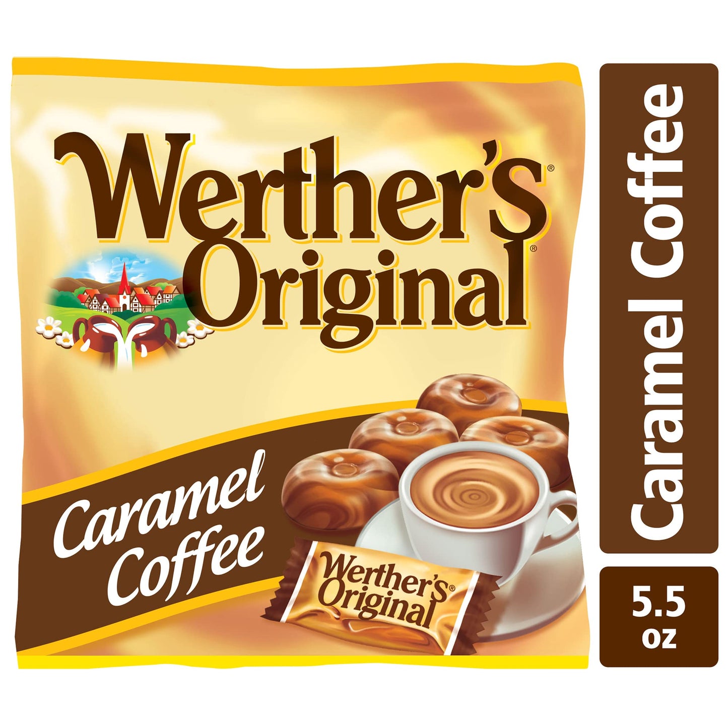 Product image of Werther's Original Hard Caramel Coffee Candy Bags 5.5 oz 5.5 oz Pack of 12