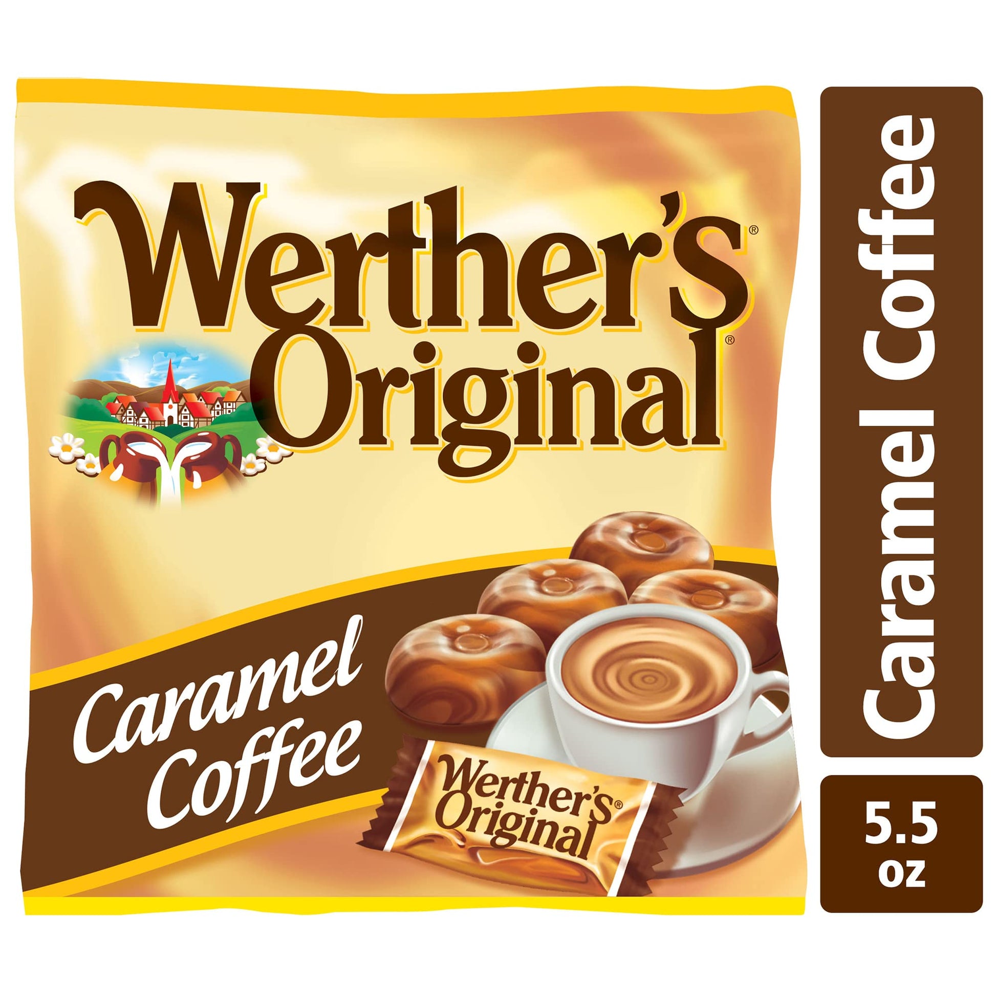 Product image of Werther's Original Hard Caramel Coffee Candy Bags 5.5 oz 5.5 oz Pack of 12