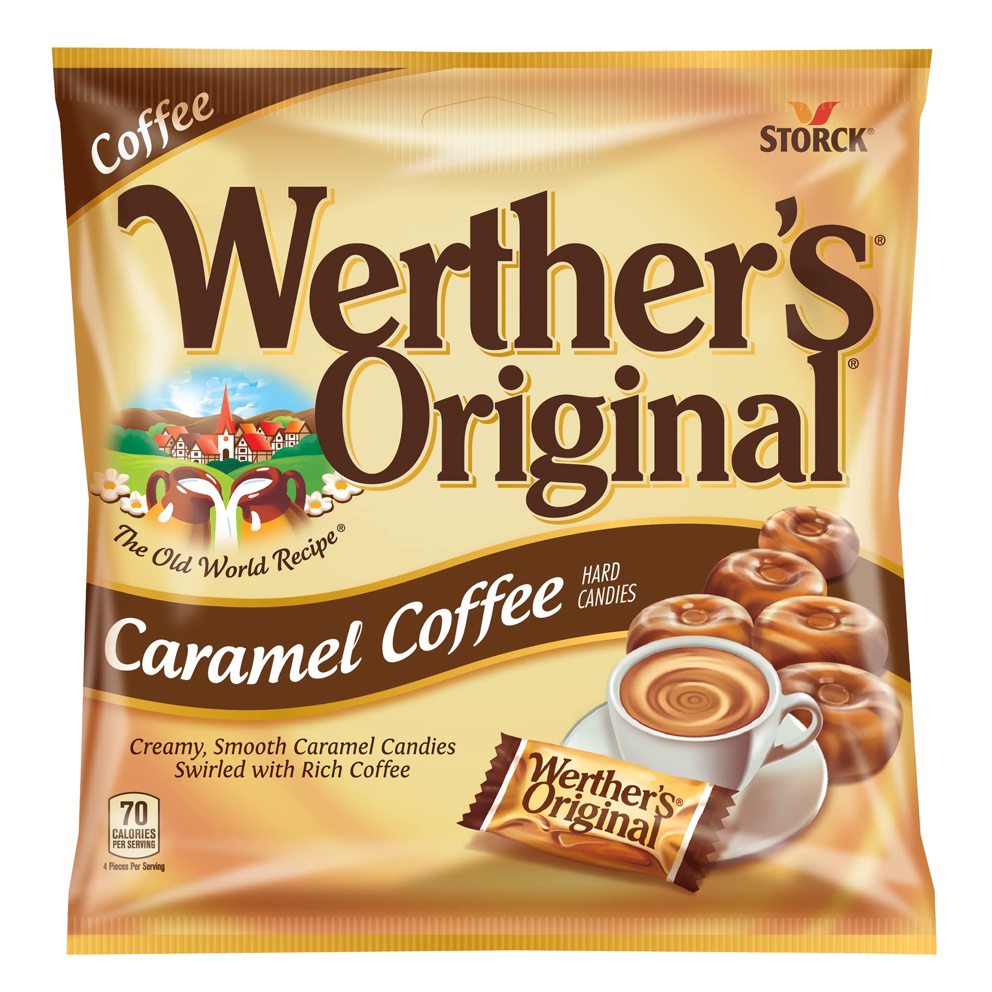 Product image of Werther's Original Hard Caramel Coffee Candy Bags 5.5 oz 5.5 oz Pack of 12