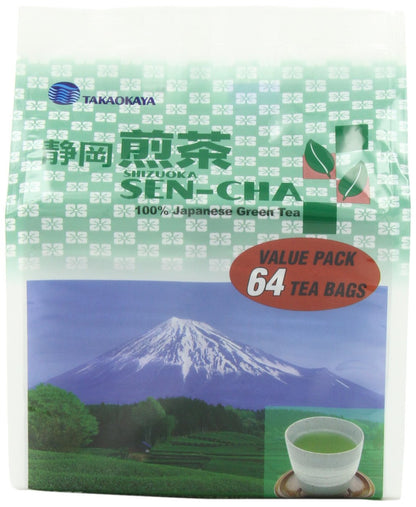 Product image of Takaokaya Green Tea Sencha Tea Bags 64 ct Pack of 4