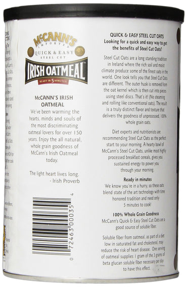 Product image of McCann's Steel Cut Irish Oatmeal Quick and Easy 24 oz 24 oz Pack of 6