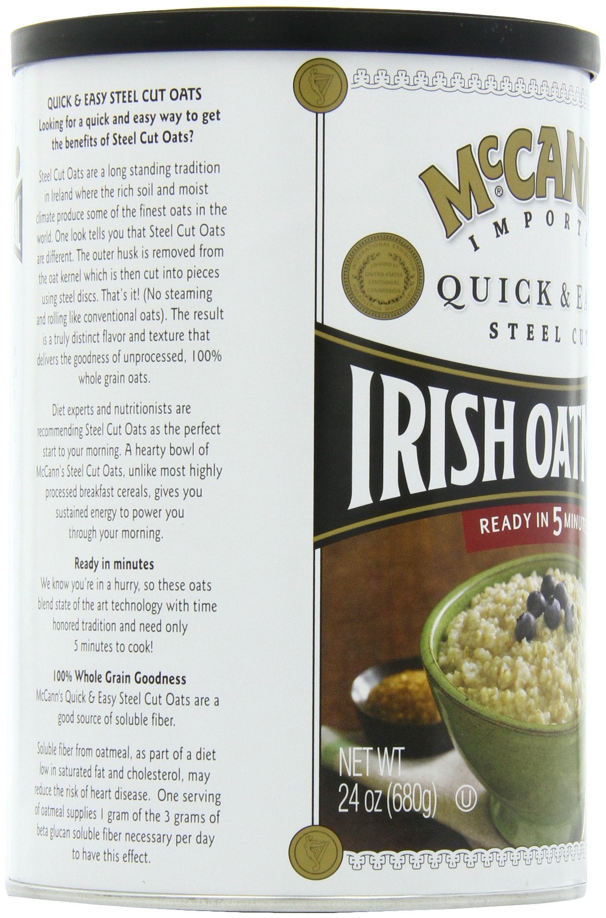 Product image of McCann's Steel Cut Irish Oatmeal Quick and Easy 24 oz 24 oz Pack of 6