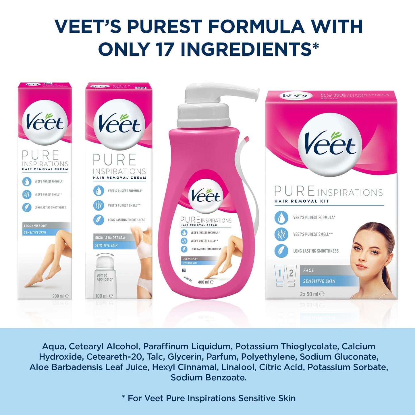 Product image of Veet Hair Removal Cream Sensitive Skin Aloe Vera and Vitamin E 6.76 fl oz 6.76 fl oz