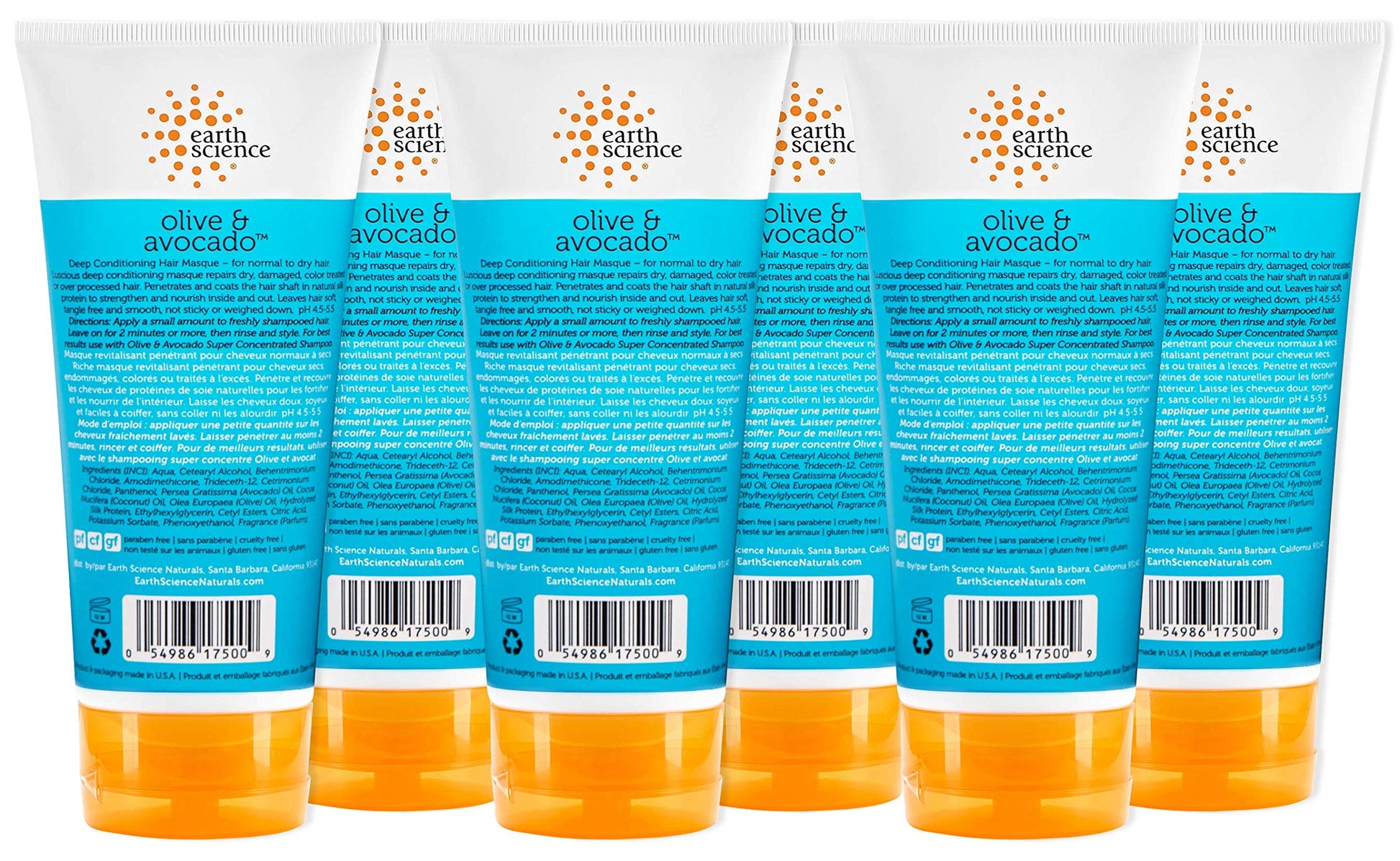 Product image of Earth Science Olive and Avocado Deep Conditioning Hair Masque For Normal to Dry Hair 6 oz 6 oz Pack of 6