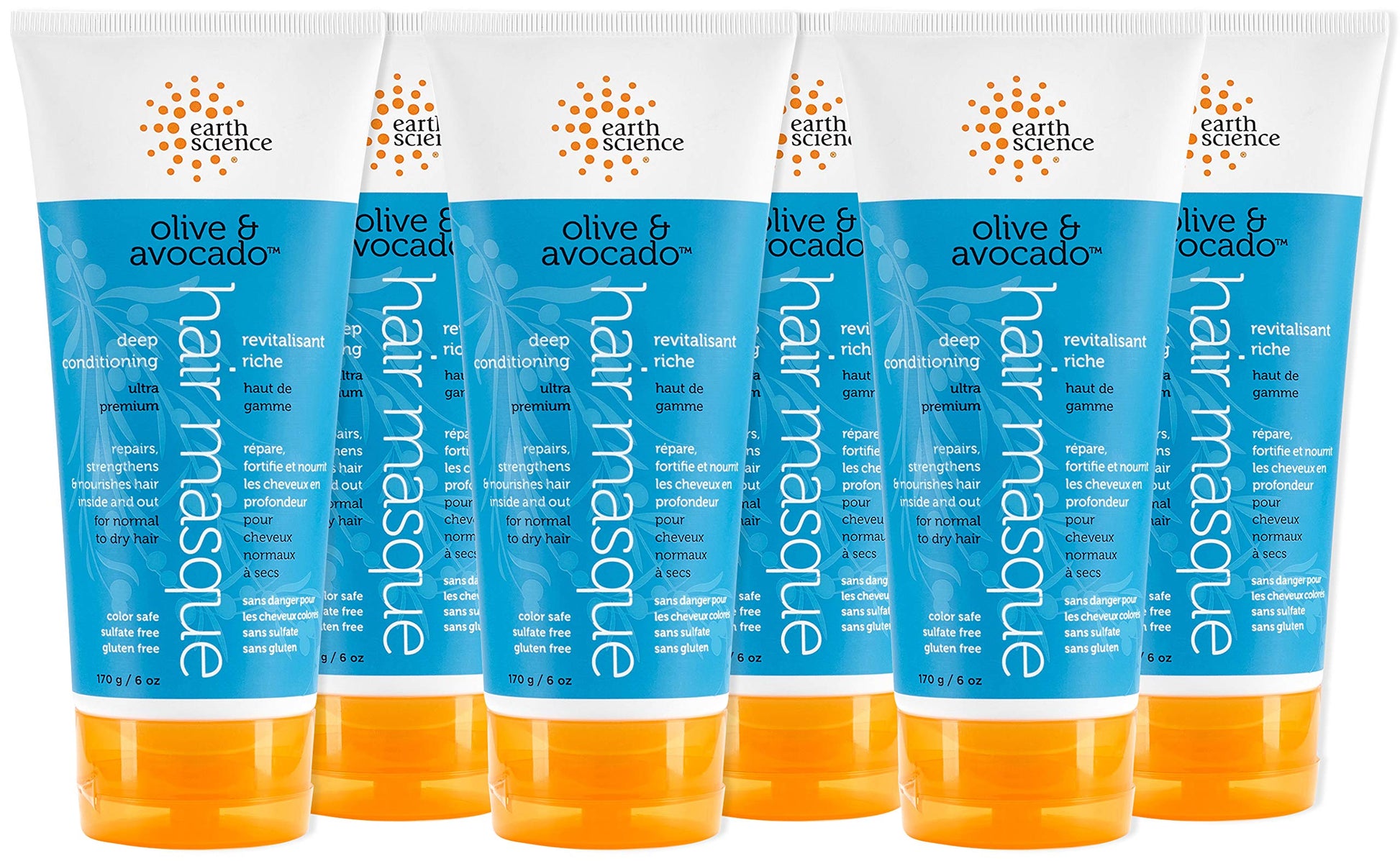 Product image of Earth Science Olive and Avocado Deep Conditioning Hair Masque For Normal to Dry Hair 6 oz 6 oz Pack of 6