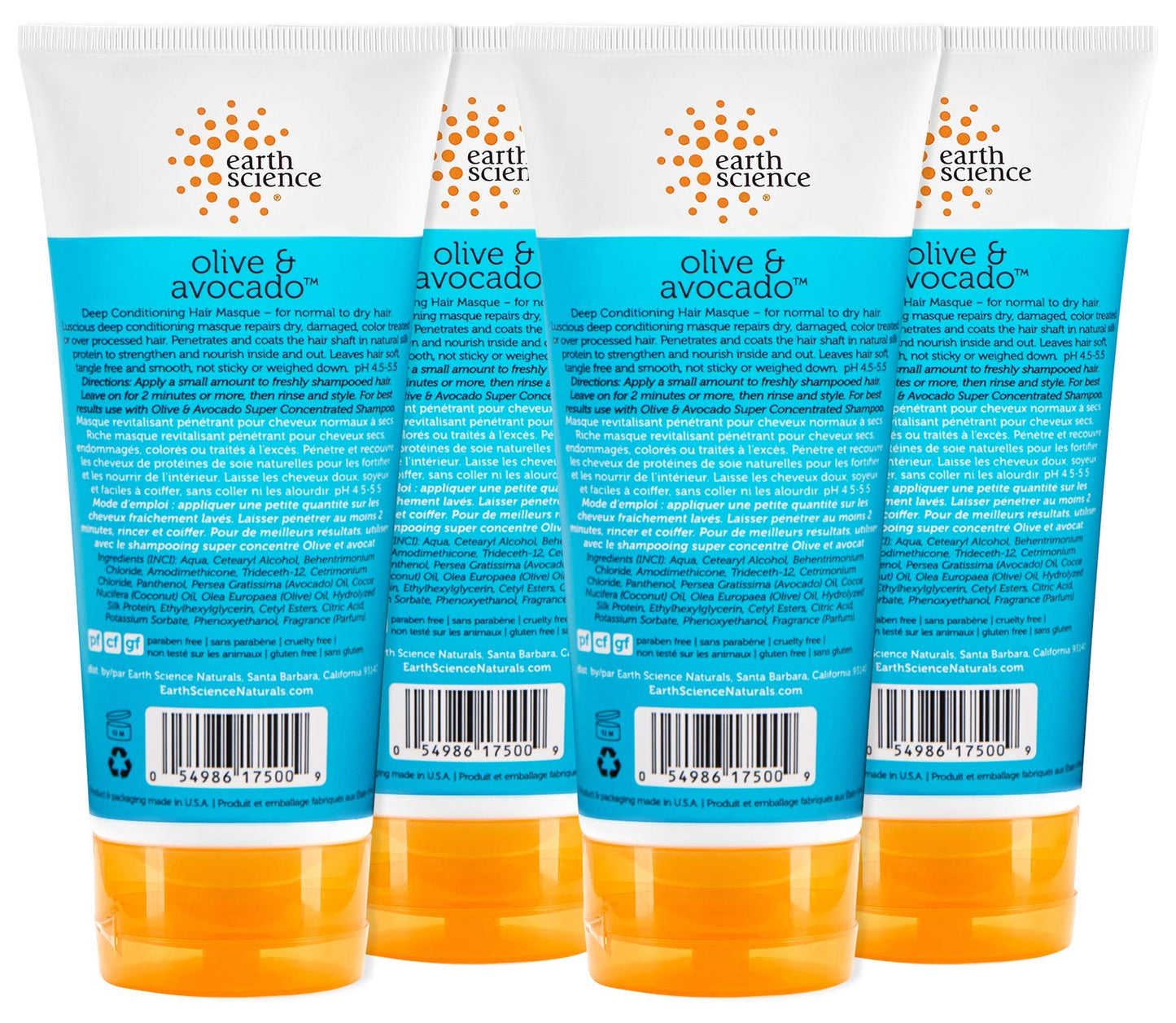 Product image of Earth Science Olive and Avocado Deep Conditioning Hair Masque For Normal to Dry Hair 6 oz 6 oz Pack of 4