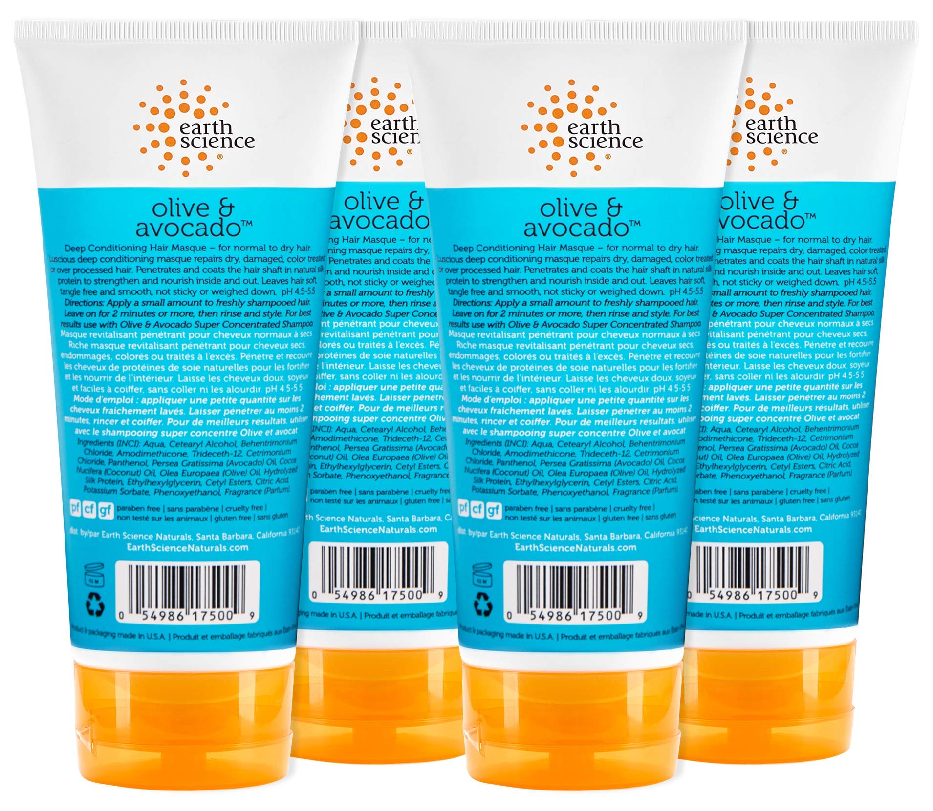 Product image of Earth Science Olive and Avocado Deep Conditioning Hair Masque For Normal to Dry Hair 6 oz 6 oz Pack of 4