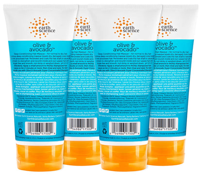 Product image of Earth Science Olive and Avocado Deep Conditioning Hair Masque For Normal to Dry Hair 6 oz 6 oz Pack of 4
