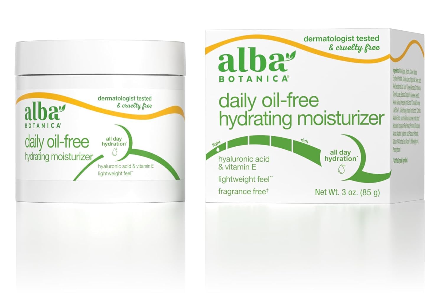 Product image of Alba Botanica Moisturizer Oil Free Aloe and Green Tea 3 Fluid oz