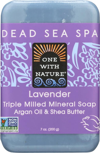 Product image of One With Nature Dead Sea Mineral Soap Lavender 7 oz 7 oz Pack of 6
