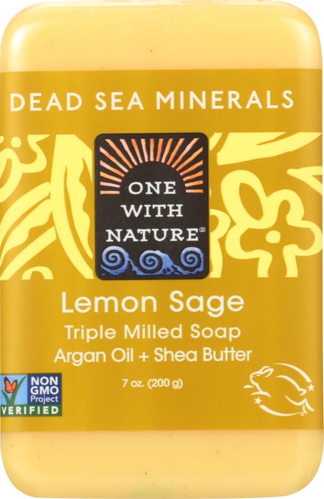 Product image of One With Nature Dead Sea Mineral Soap Lemon Sage 7-ozs Pack of 6