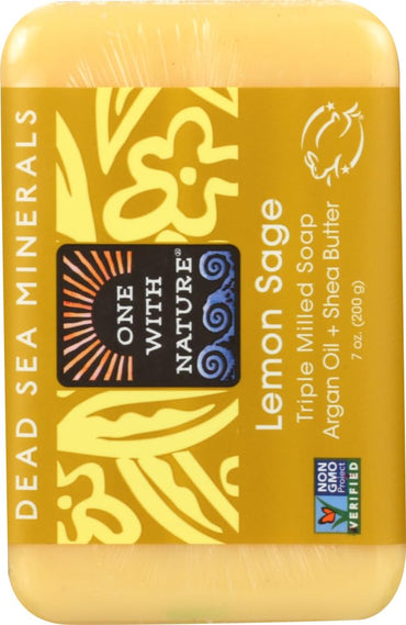 Product image of One With Nature Dead Sea Mineral Soap Lemon Sage 7-ozs Pack of 6