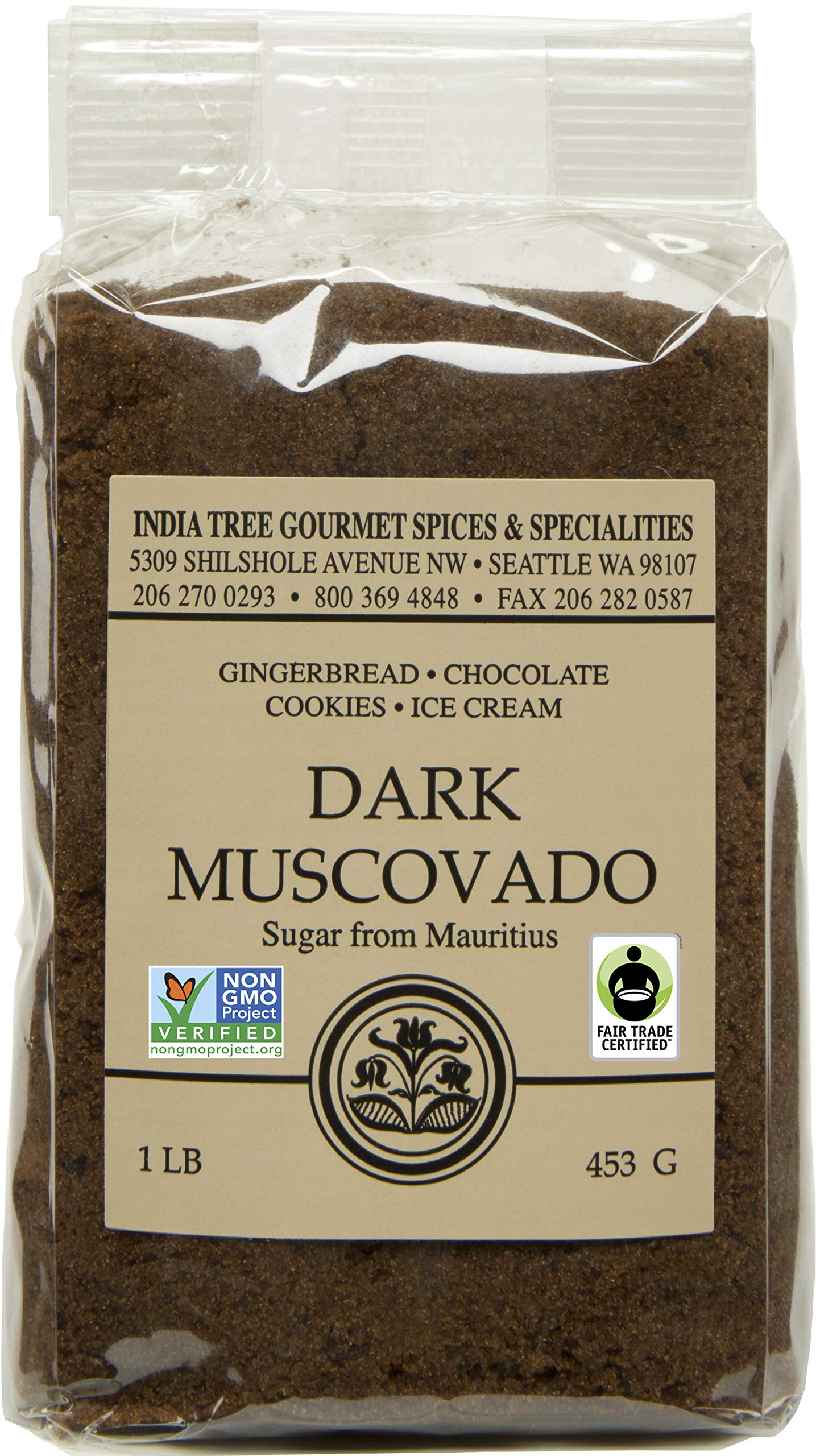 Product image of India Tree Dark Muscovado Sugar 1 lb Pack of 4