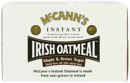 Product image of McCann's Irish Oatmeal Instant Oatmeal Maple and Brown Sugar Flavor 10 ct Boxes Pack of 6