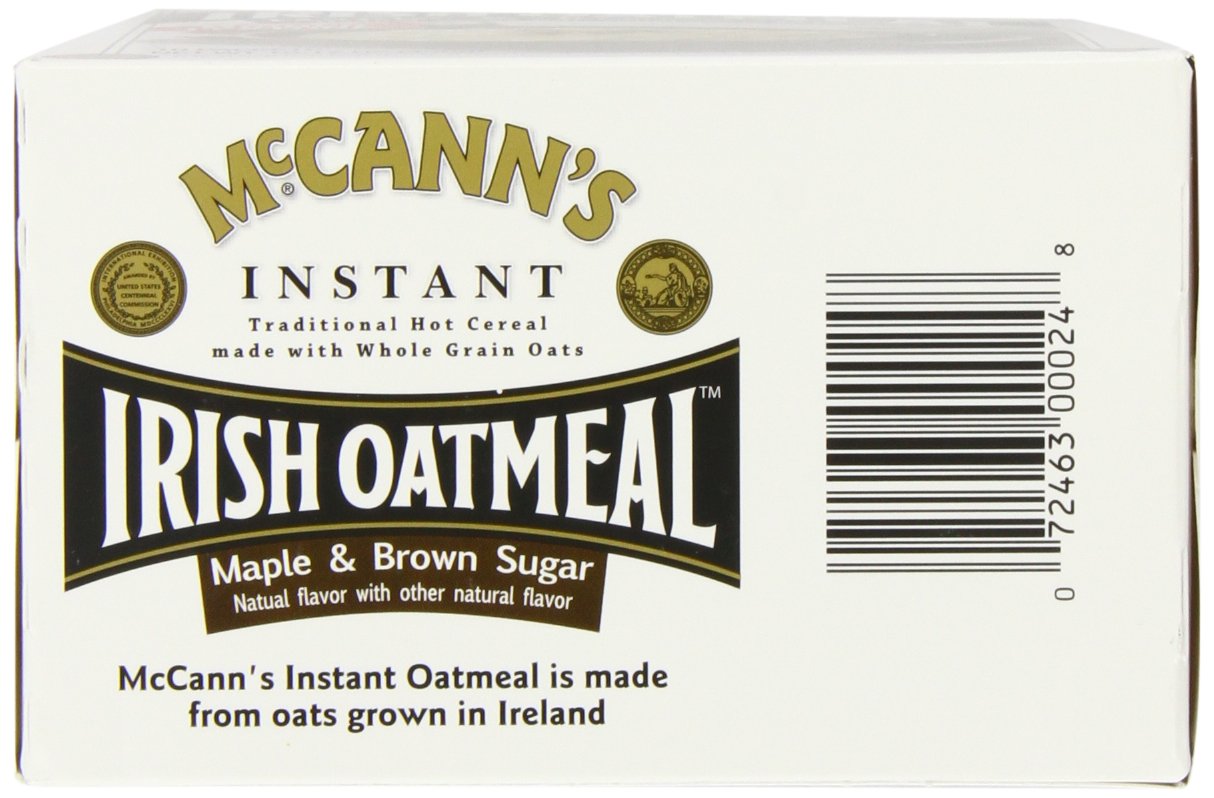 Product image of McCann's Irish Oatmeal Instant Oatmeal Maple and Brown Sugar Flavor 10 ct Boxes Pack of 6
