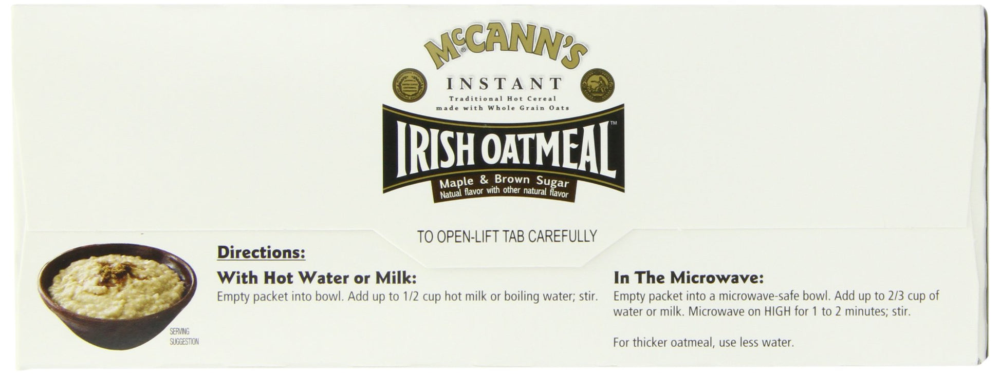 Product image of McCann's Irish Oatmeal Instant Oatmeal Maple and Brown Sugar Flavor 10 ct Boxes Pack of 6