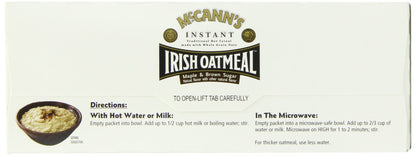 Product image of McCann's Irish Oatmeal Instant Oatmeal Maple and Brown Sugar Flavor 10 ct Boxes Pack of 6
